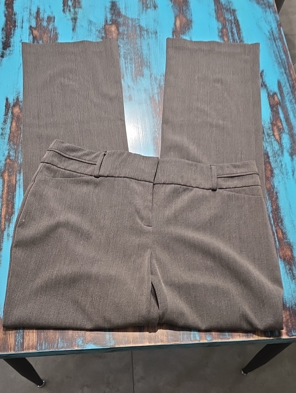 Maurices Women's Gray Straight-Leg Dress Trousers